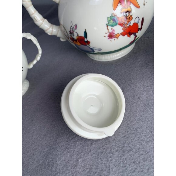 Disney Alice In Wonderland Porcelain Tea Set Teapot Sugar Bowl & Creamer Danby M - Picture 11 of 16